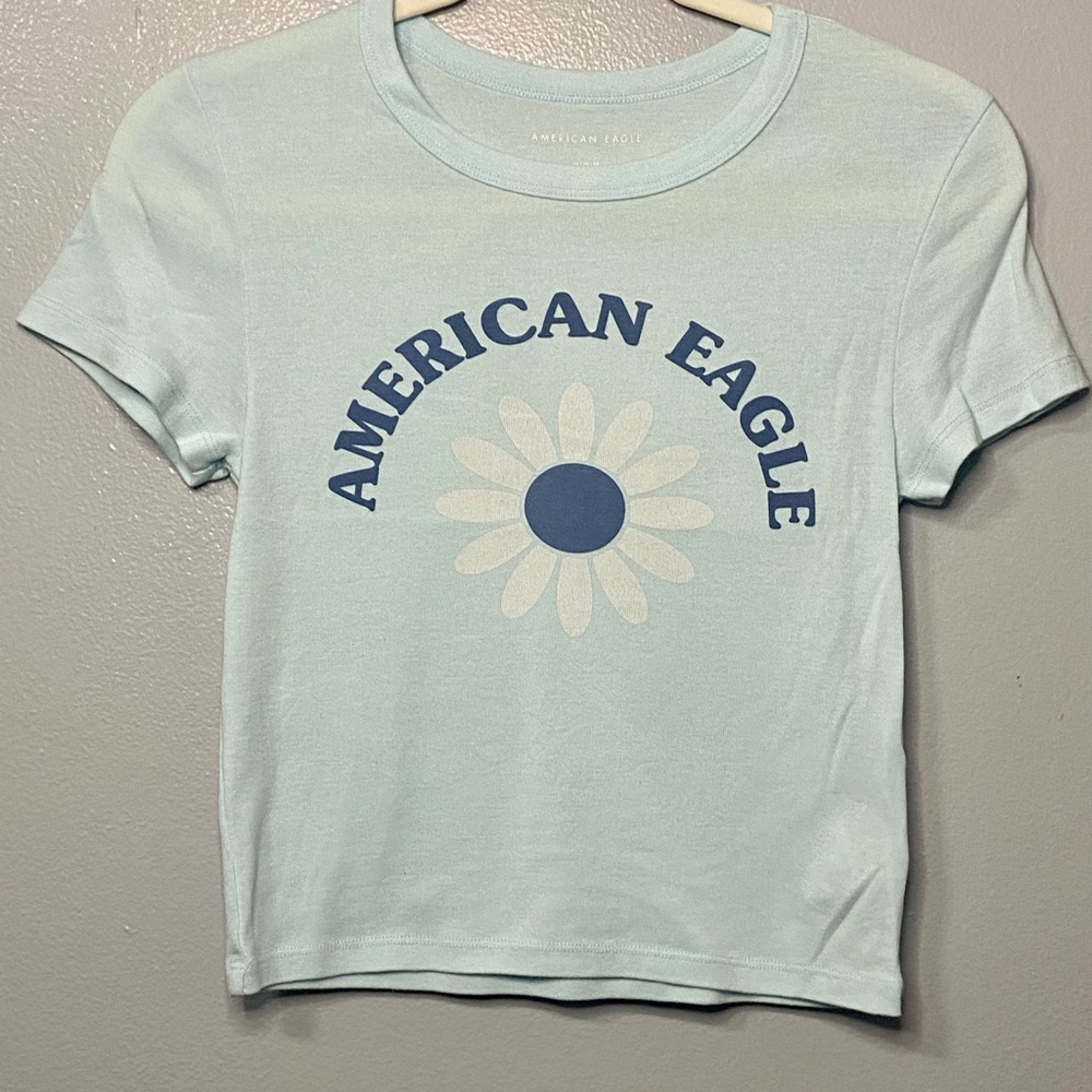 American Eagle Outfitters Light Blue Crop Top‎